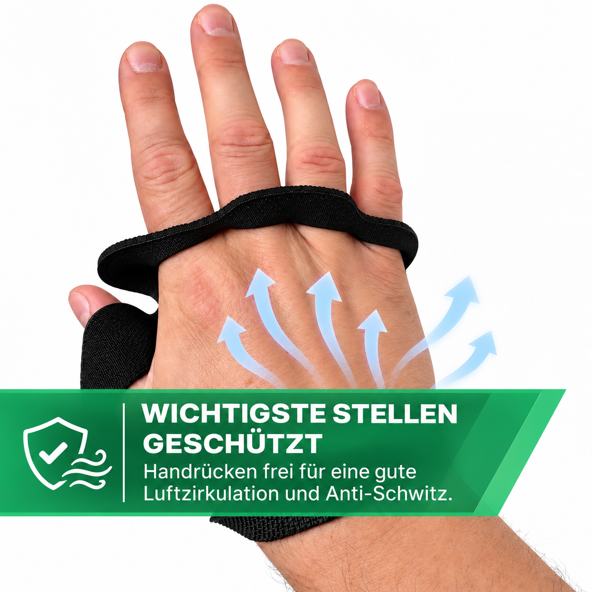 Handschoner für Fitness und Krafttraining – BÄRENPRANKE GRIP SPORT schützt die Handflächen im Gym